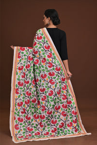 Pure Silk Kantha Dupatta