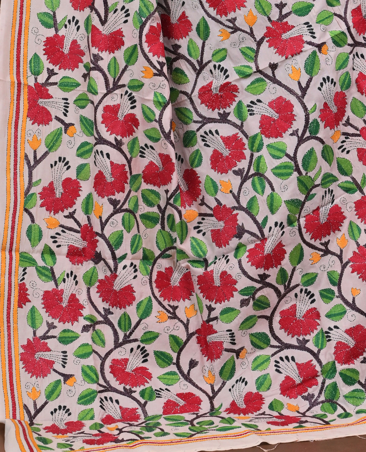 Pure Silk Kantha Dupatta