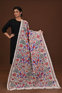 Pure Silk Kantha Dupatta