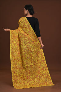 Silk Block Kantha Dupatta