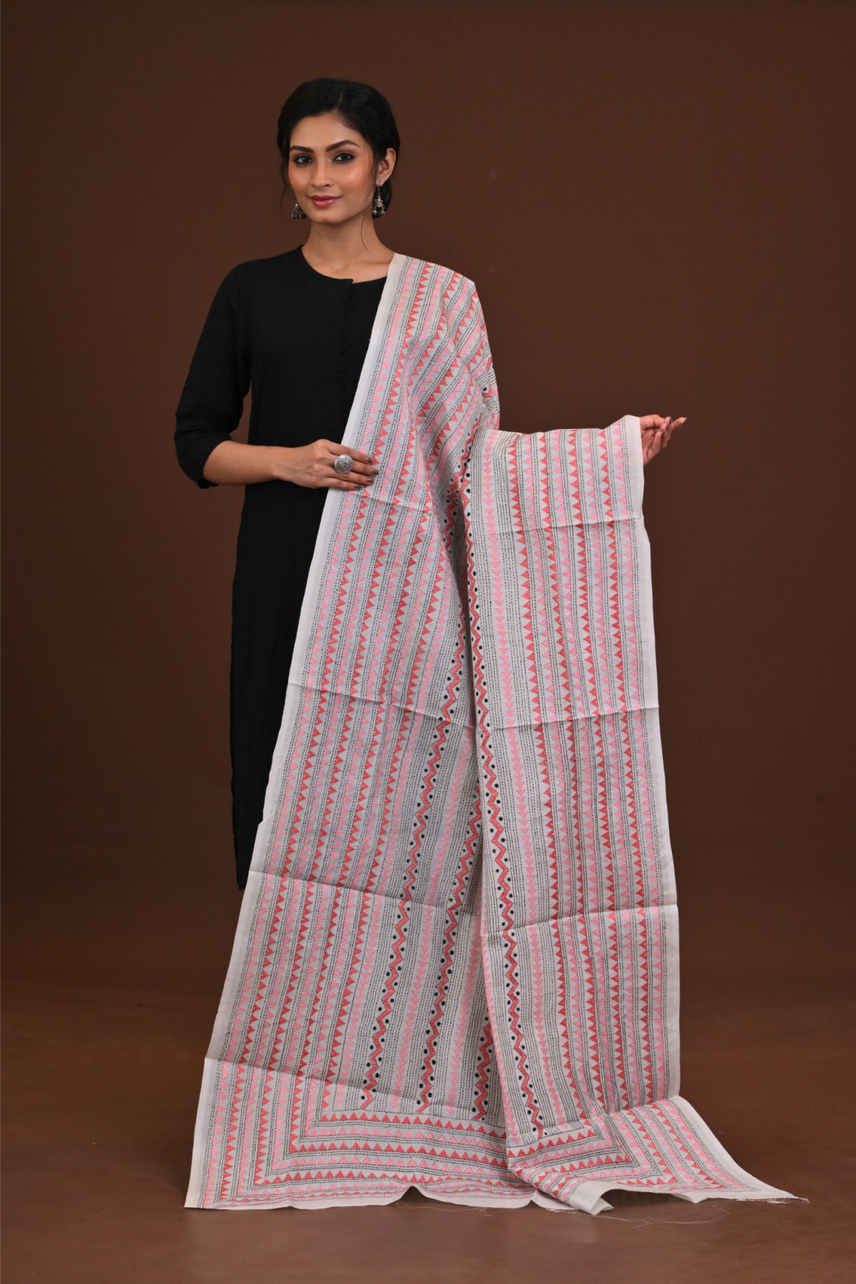 Pure Silk Kantha Dupatta