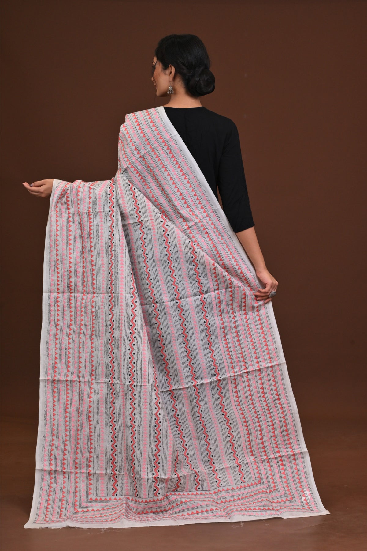 Pure Silk Kantha Dupatta