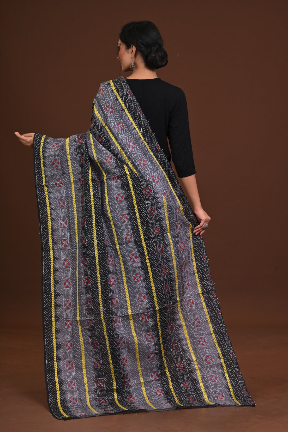 Silk Dye Kantha Dupatta