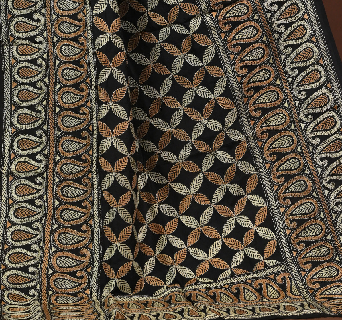 Pure Silk Kantha Dupatta