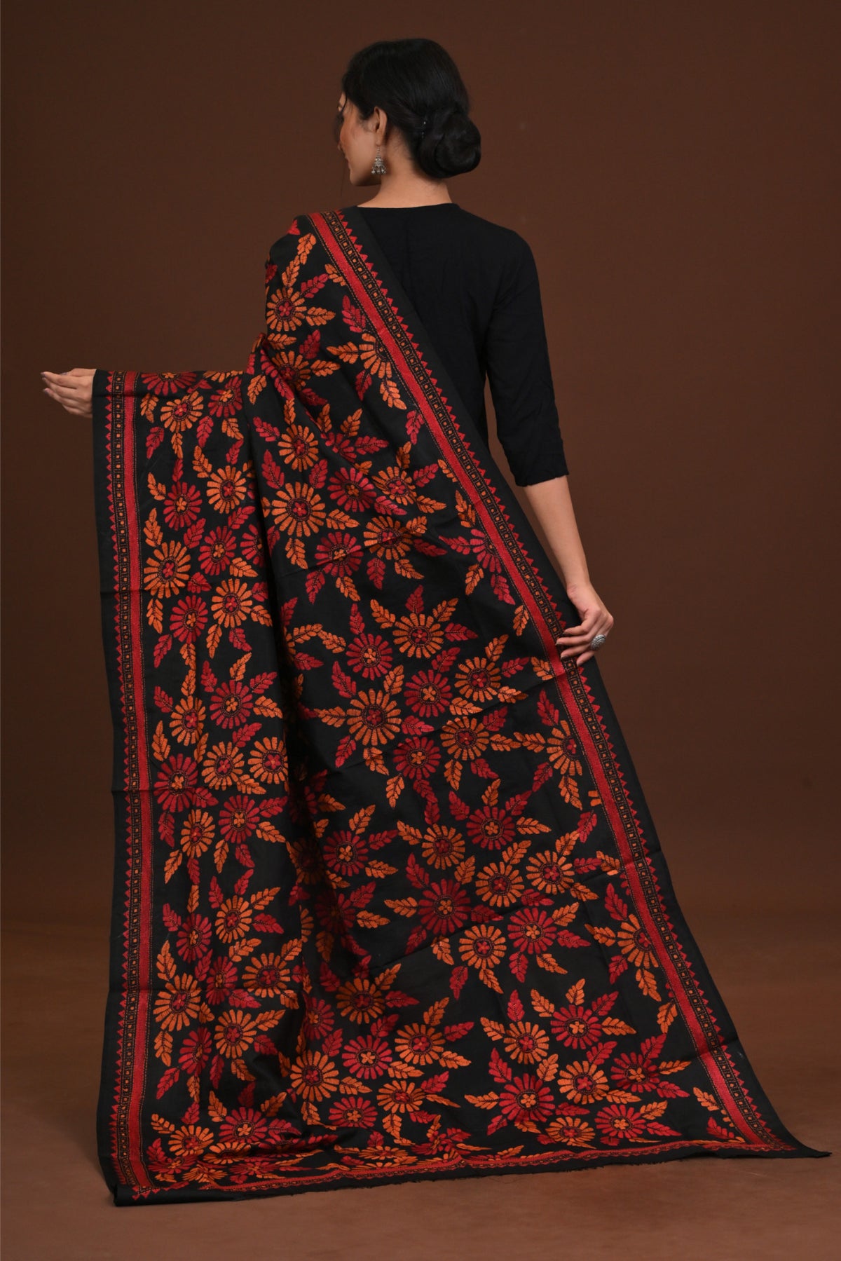Pure Silk Kantha Dupatta