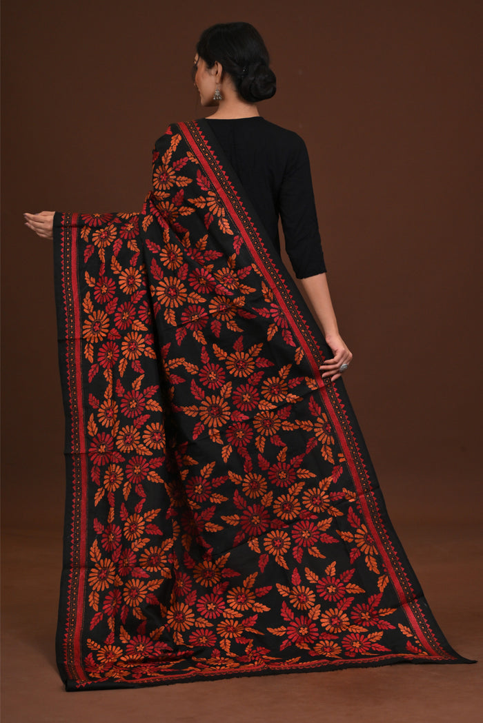 Pure Silk Kantha Dupatta