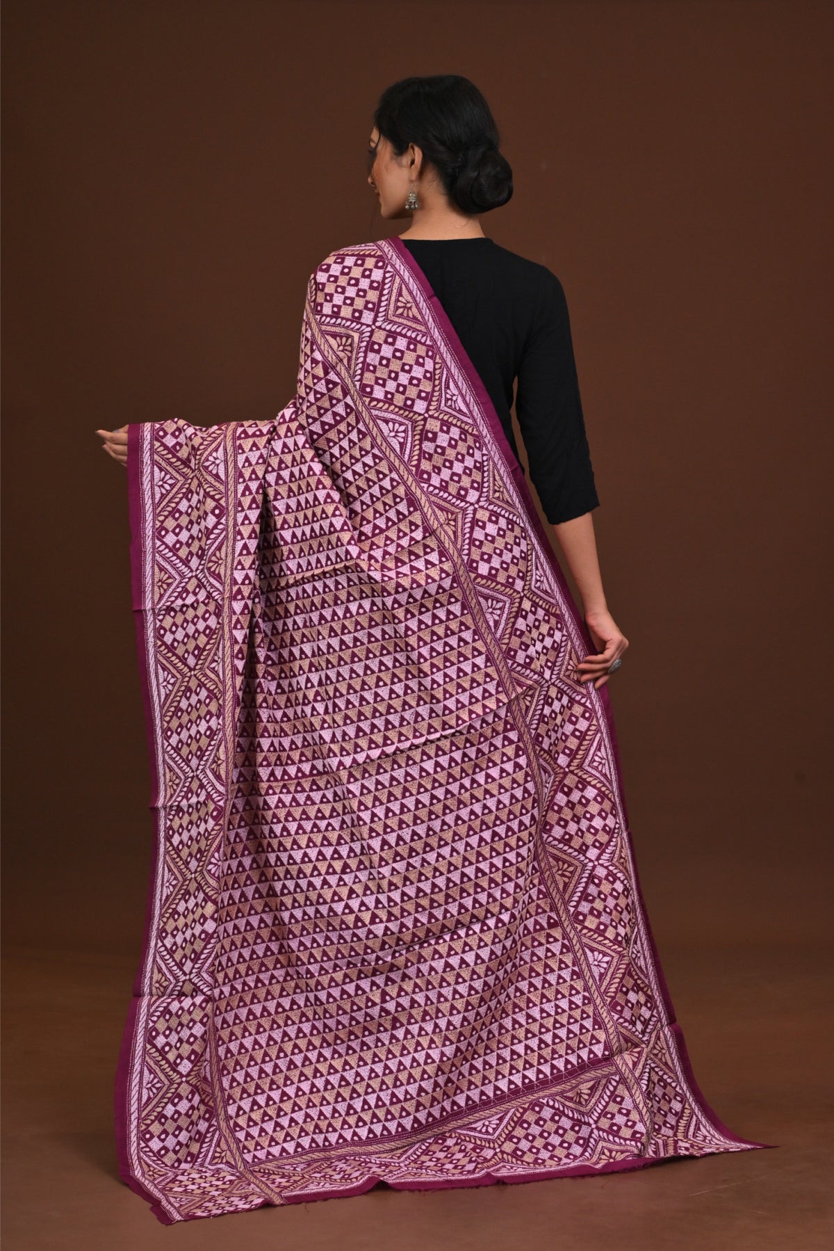 Pure Silk Kantha Dupatta