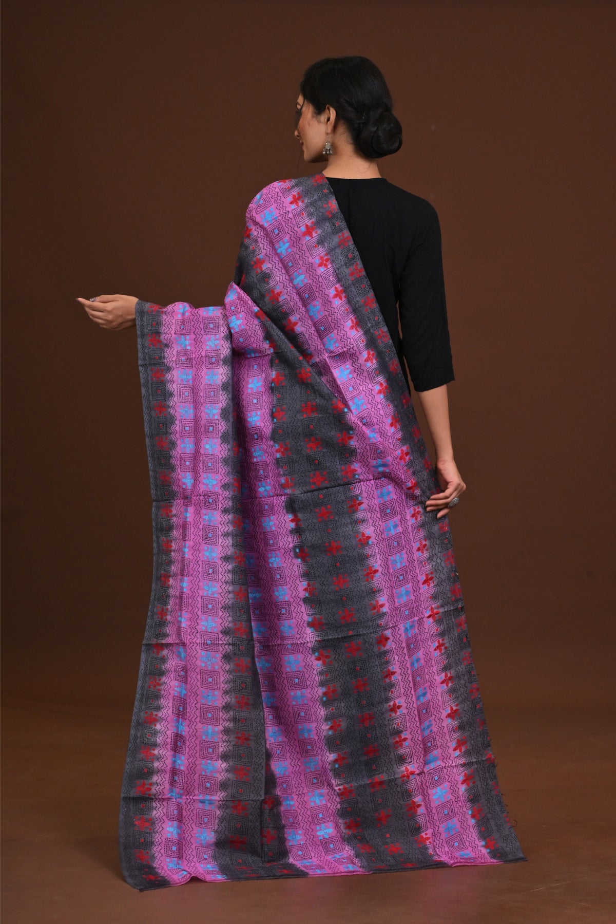 Silk Dye Kantha Dupatta