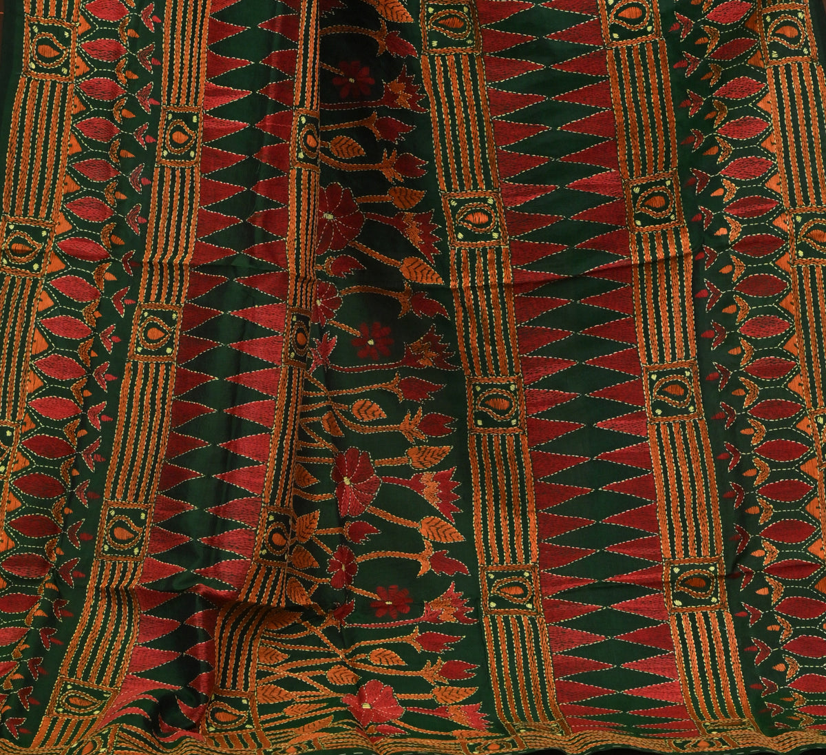 Pure Silk Kantha Dupatta