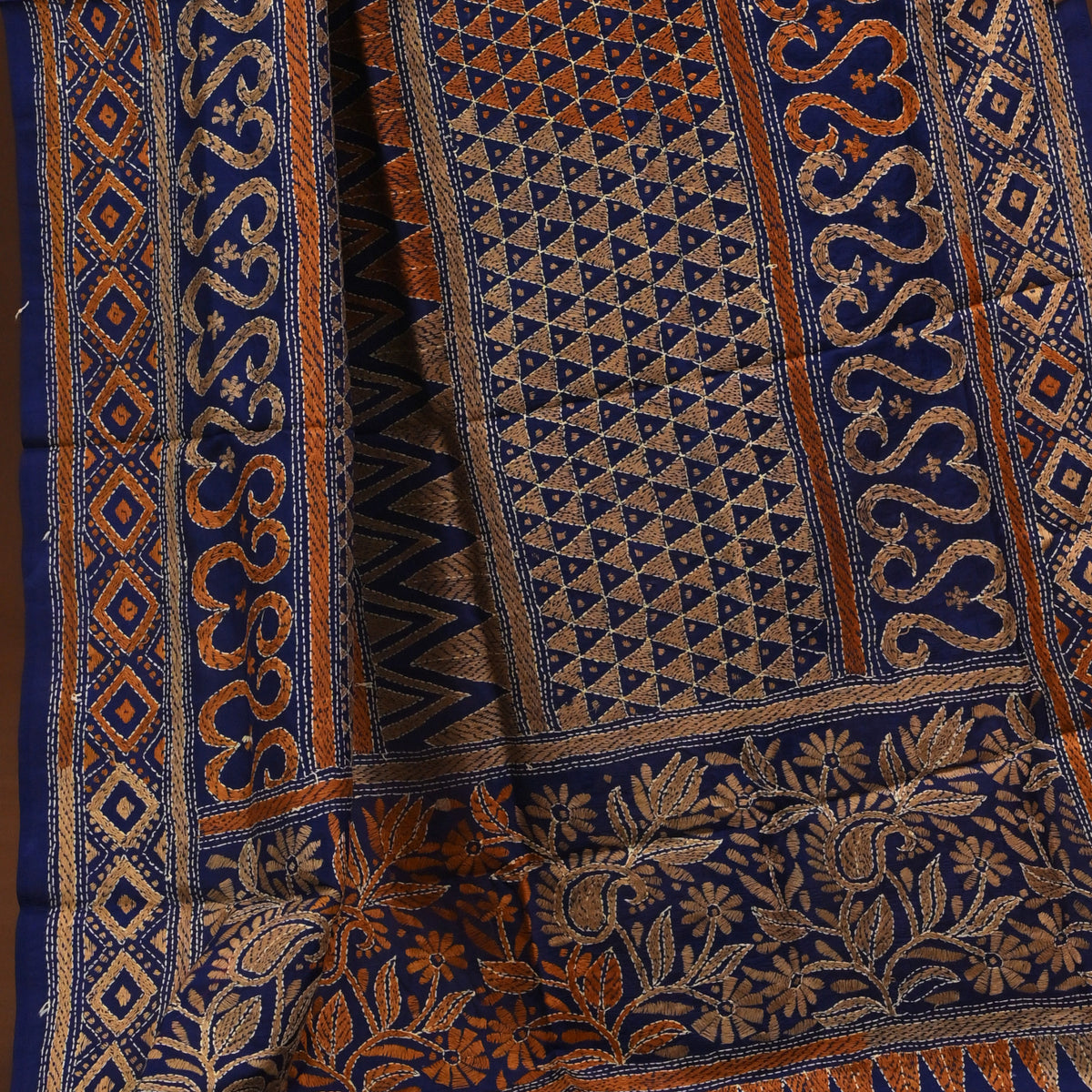 Pure Silk Kantha Dupatta