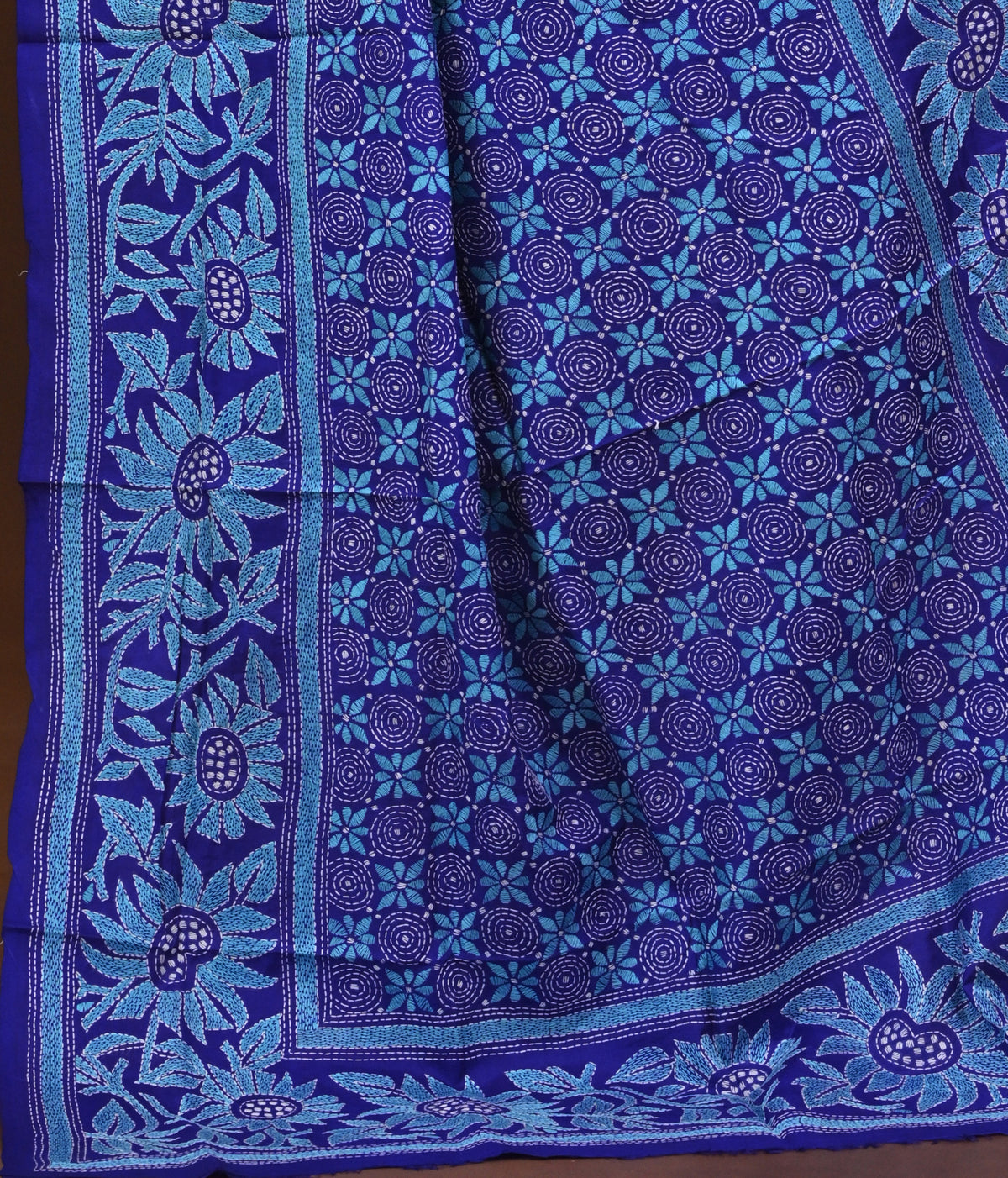Pure Silk Kantha Dupatta