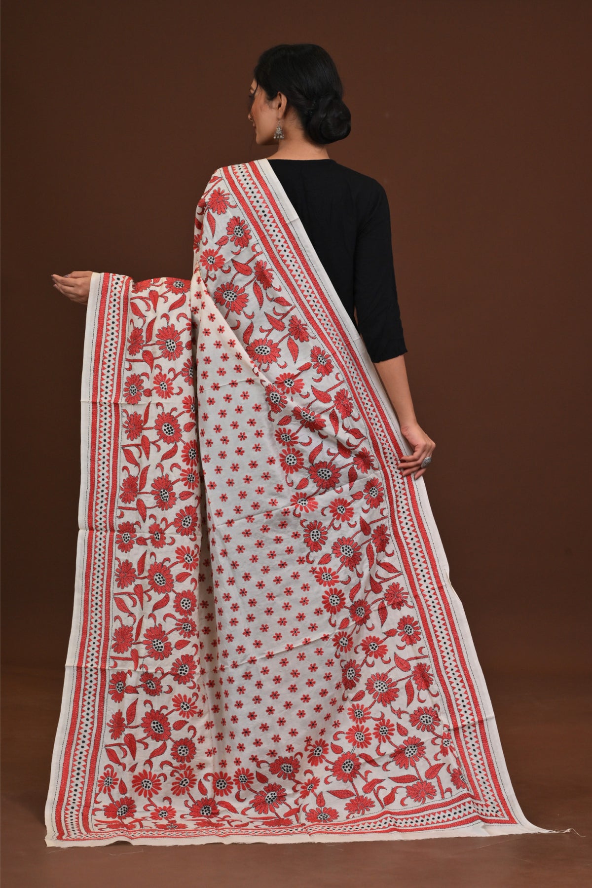 Pure Silk Kantha Dupatta
