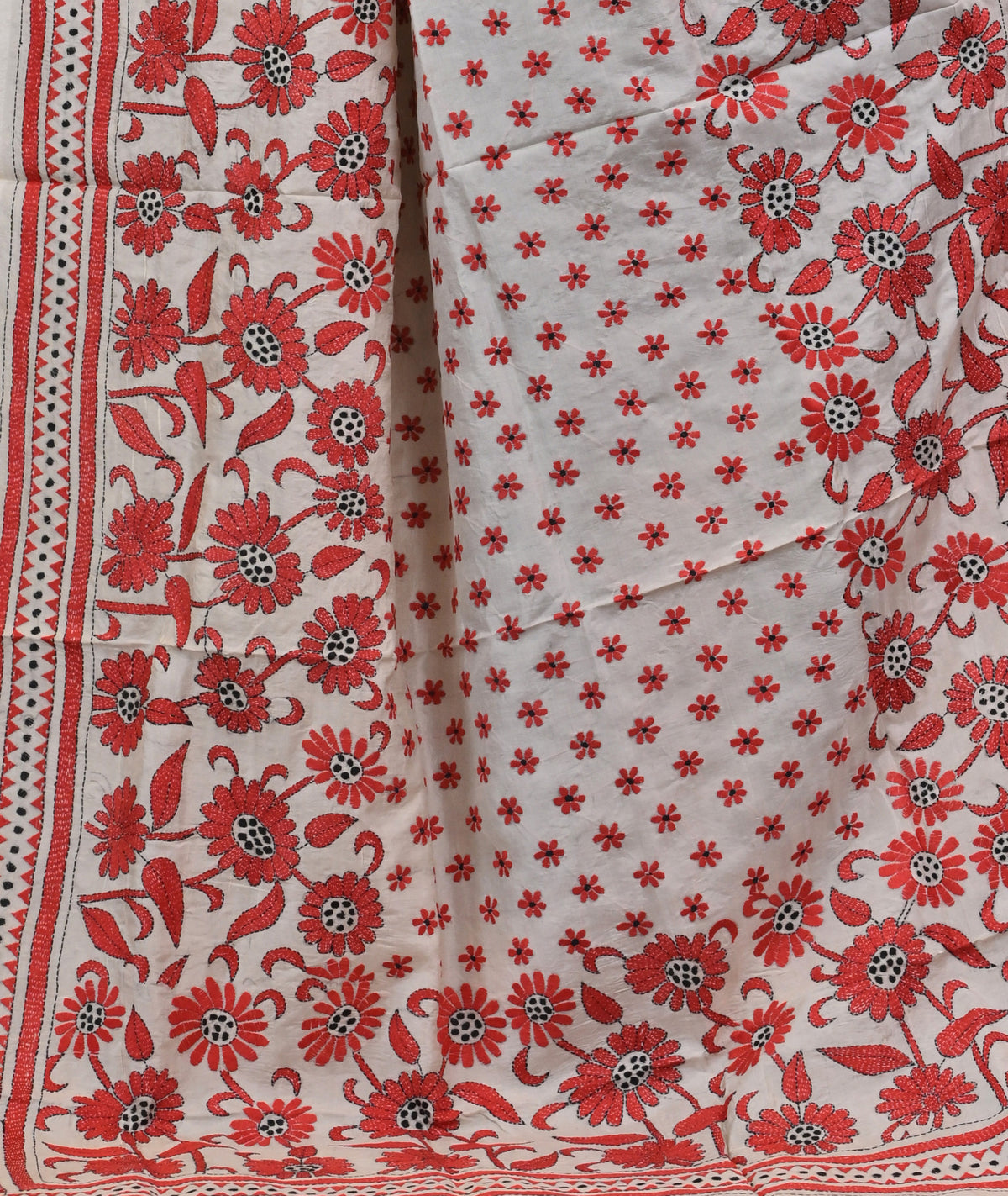 Pure Silk Kantha Dupatta