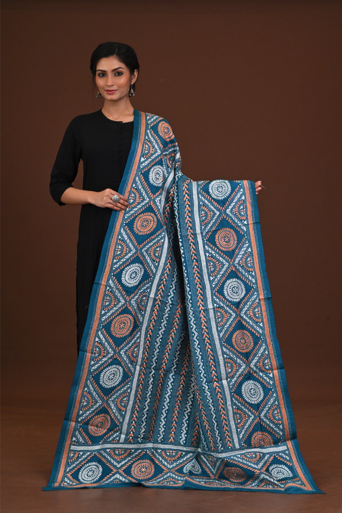 Pure Silk Kantha Dupatta