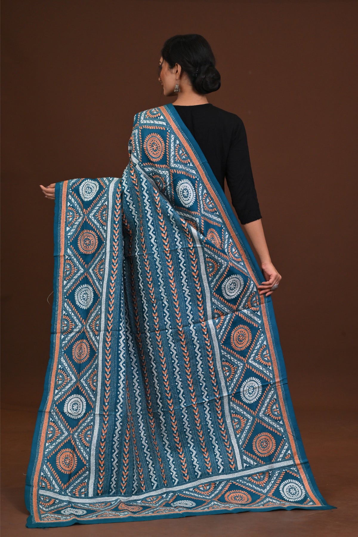 Pure Silk Kantha Dupatta