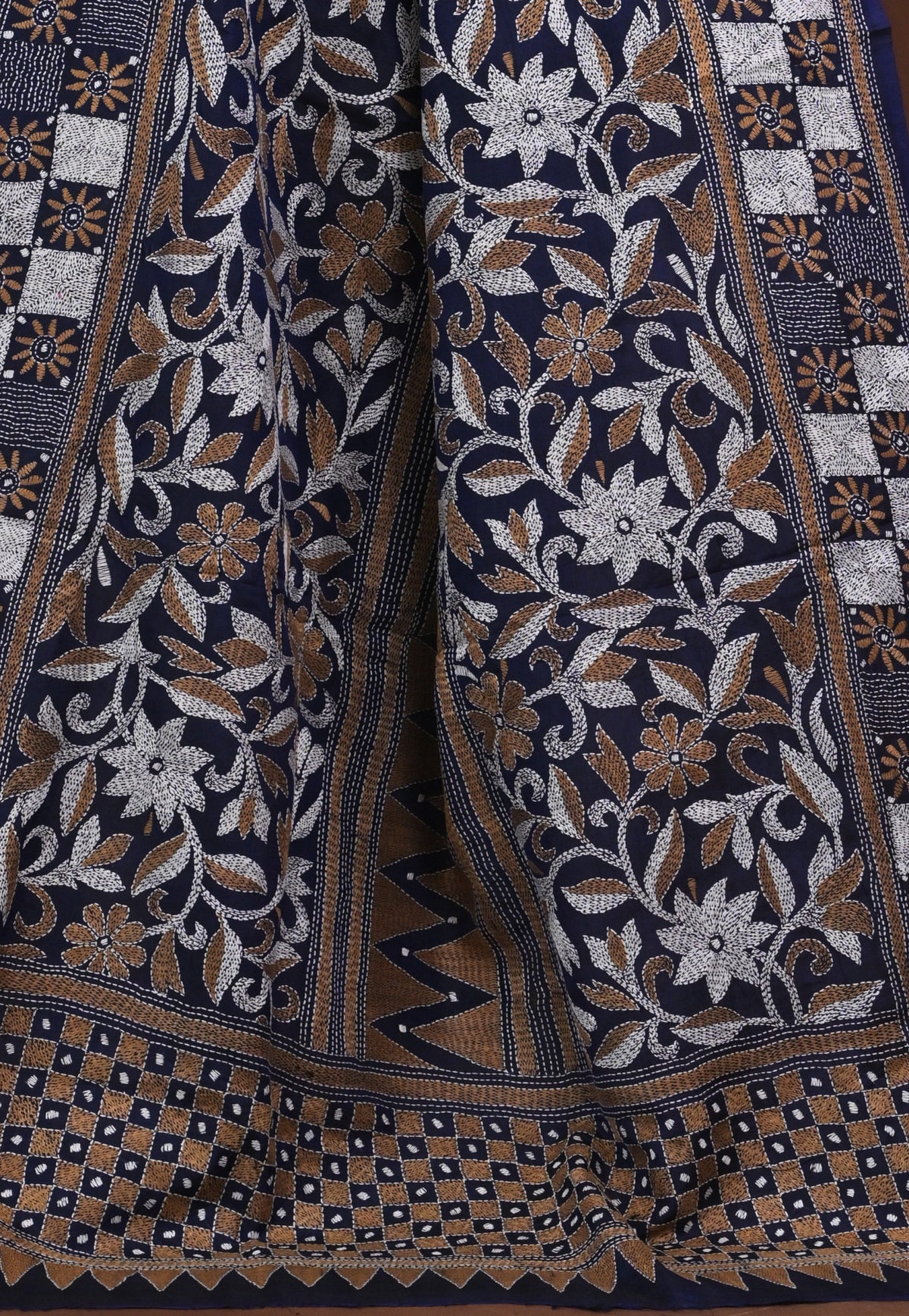 Pure Silk Kantha Dupatta