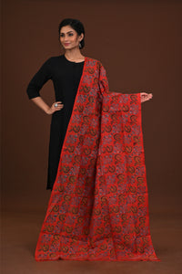 Silk Block Kantha Dupatta