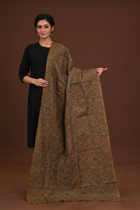 Silk Block Kantha Dupatta