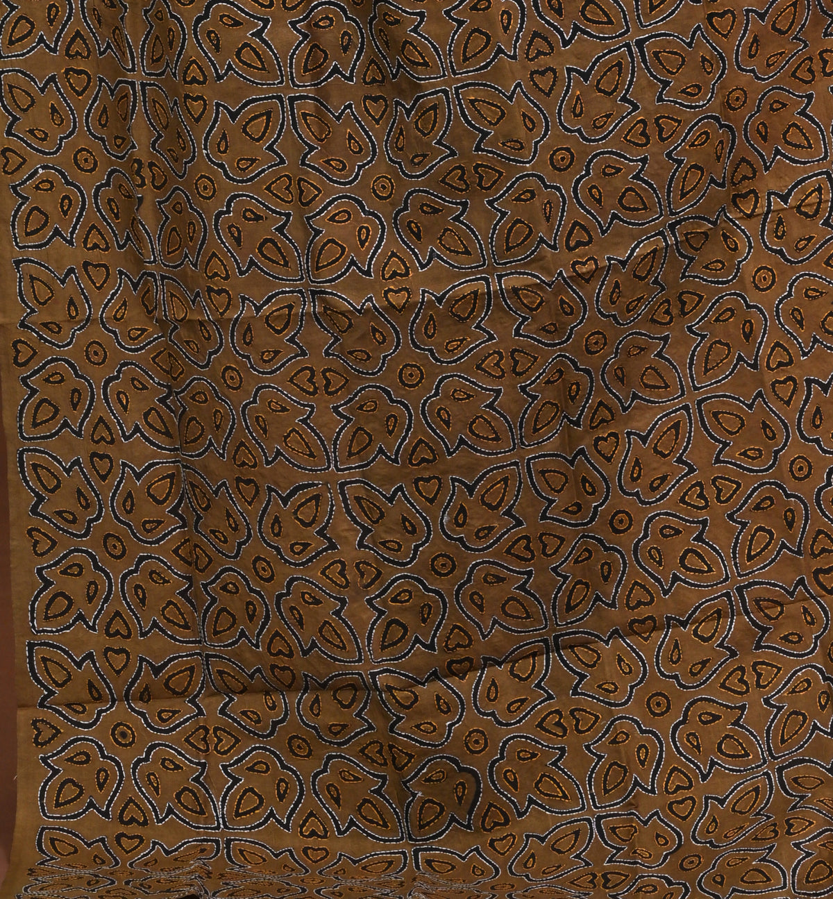 Silk Block Kantha Dupatta