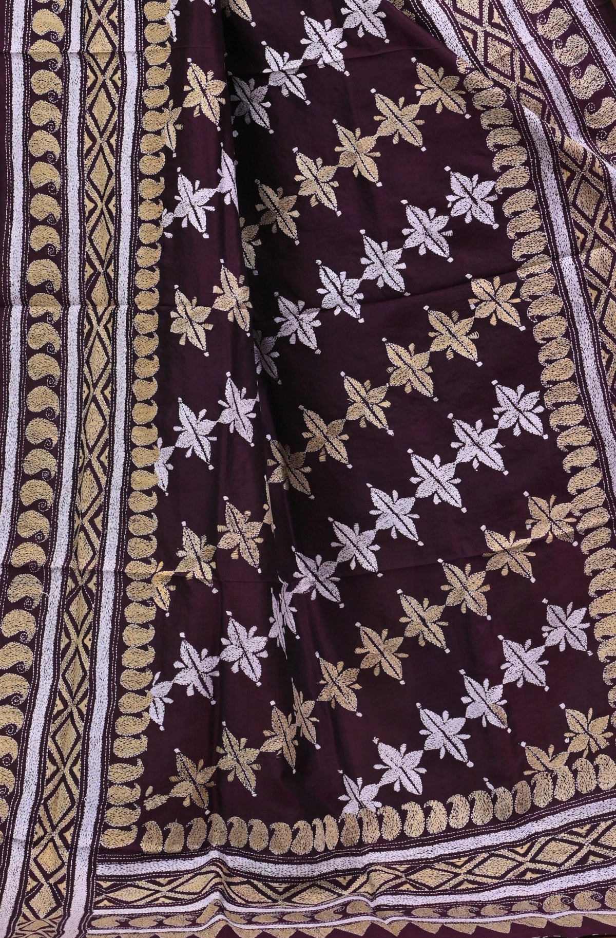 Pure Silk Kantha Dupatta