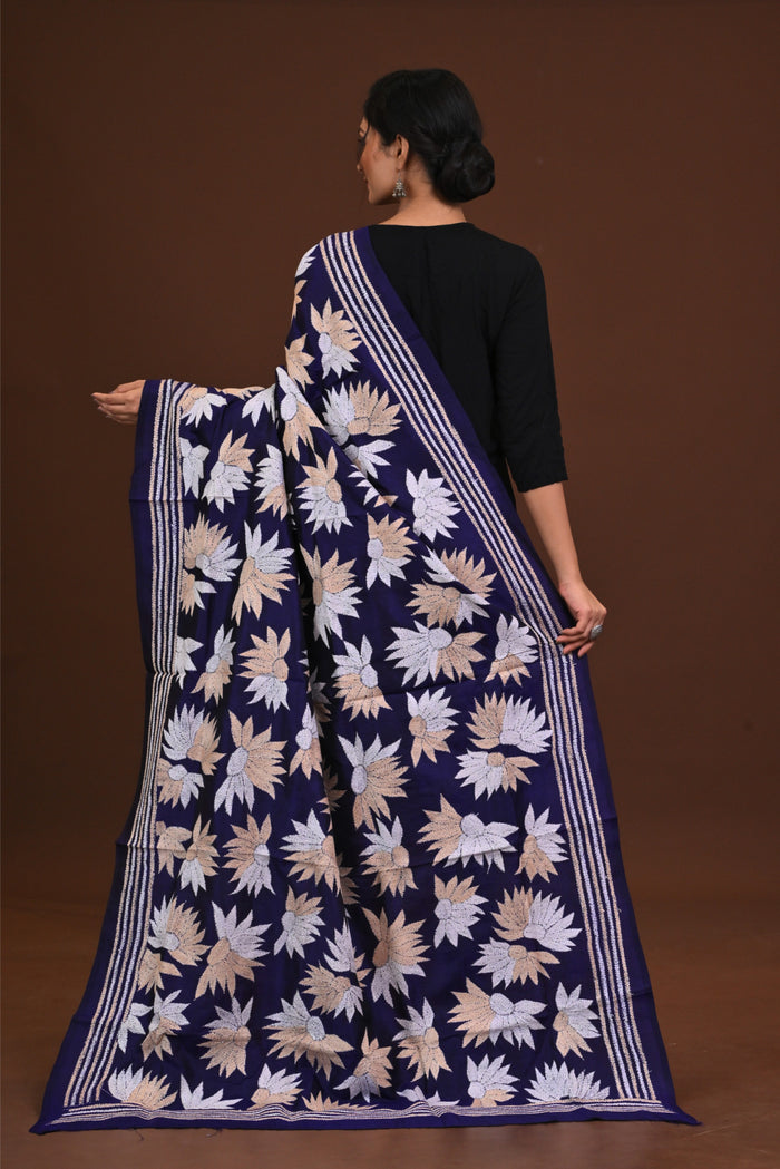 Pure Silk Kantha Dupatta