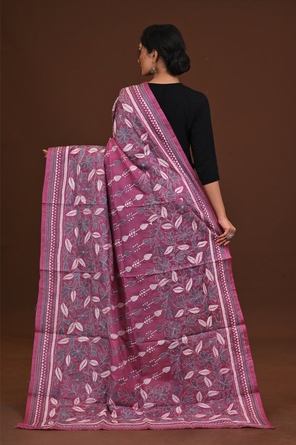 Pure Silk Kantha Dupatta