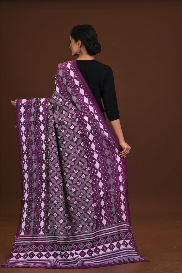 Pure Silk Kantha Dupatta