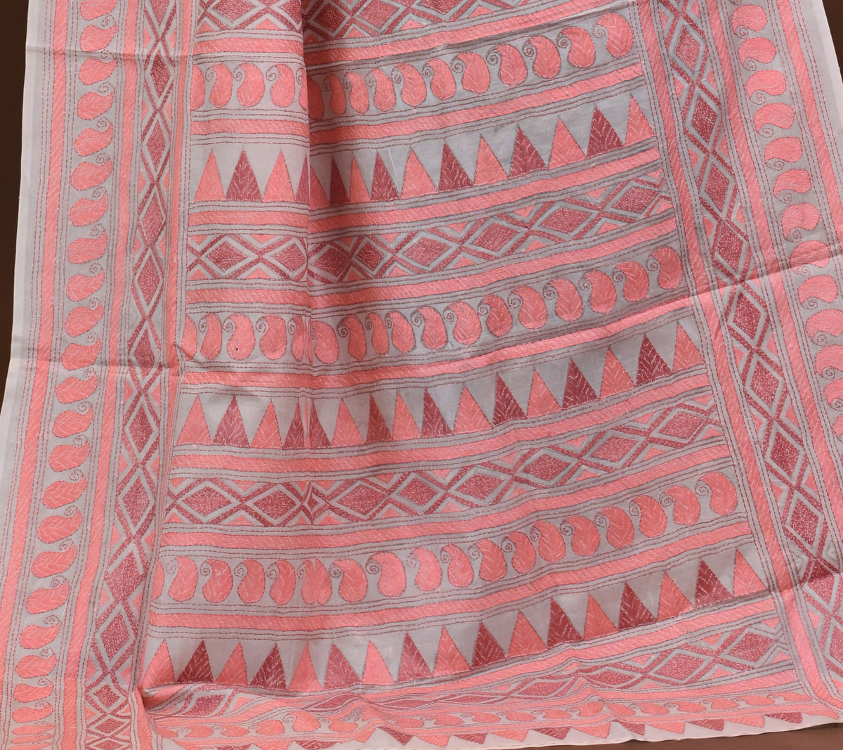 Pure Silk Kantha Dupatta