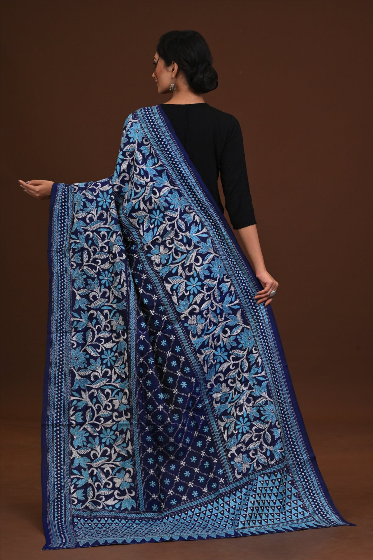 Pure Silk Kantha Dupatta