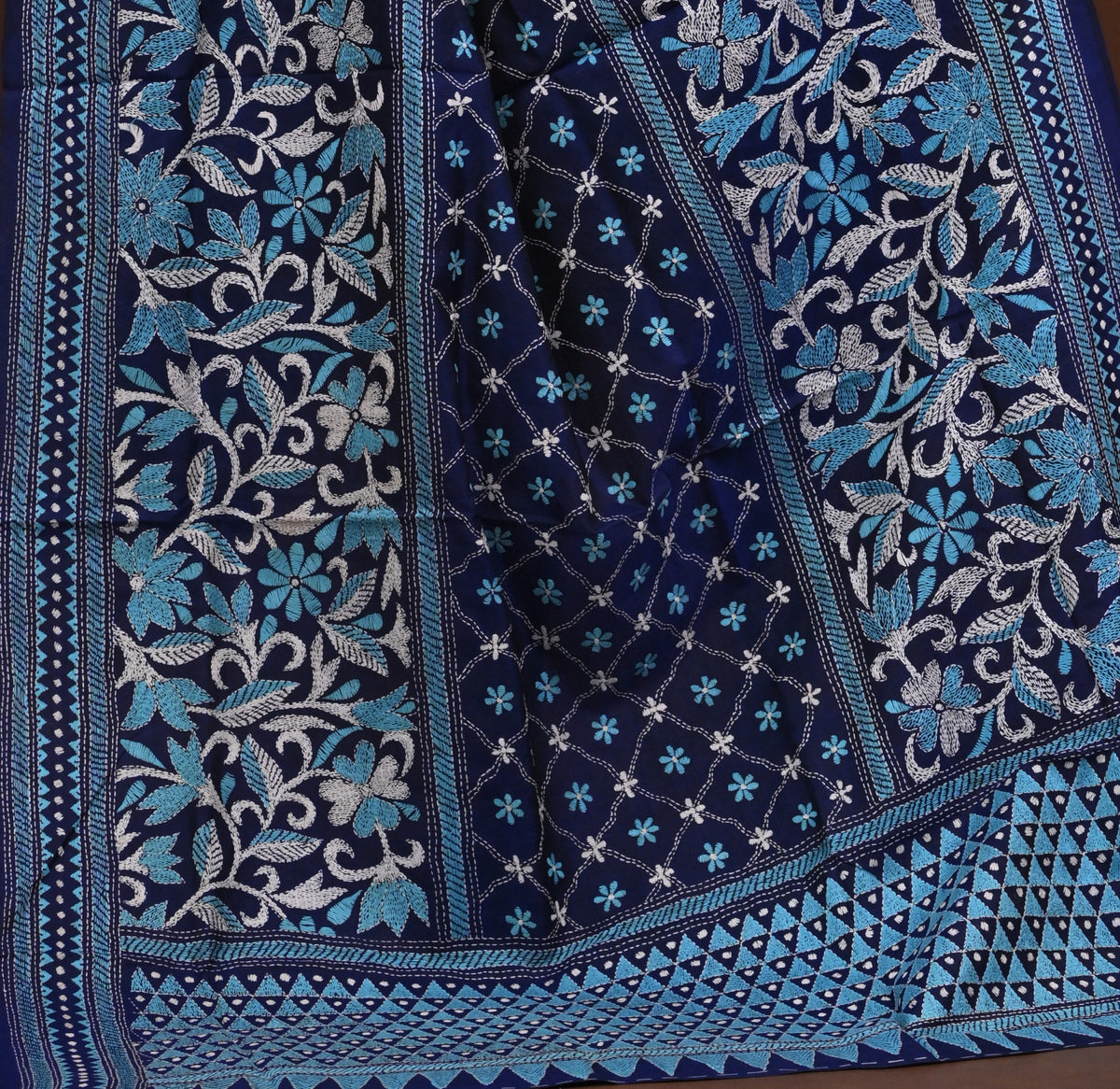 Pure Silk Kantha Dupatta