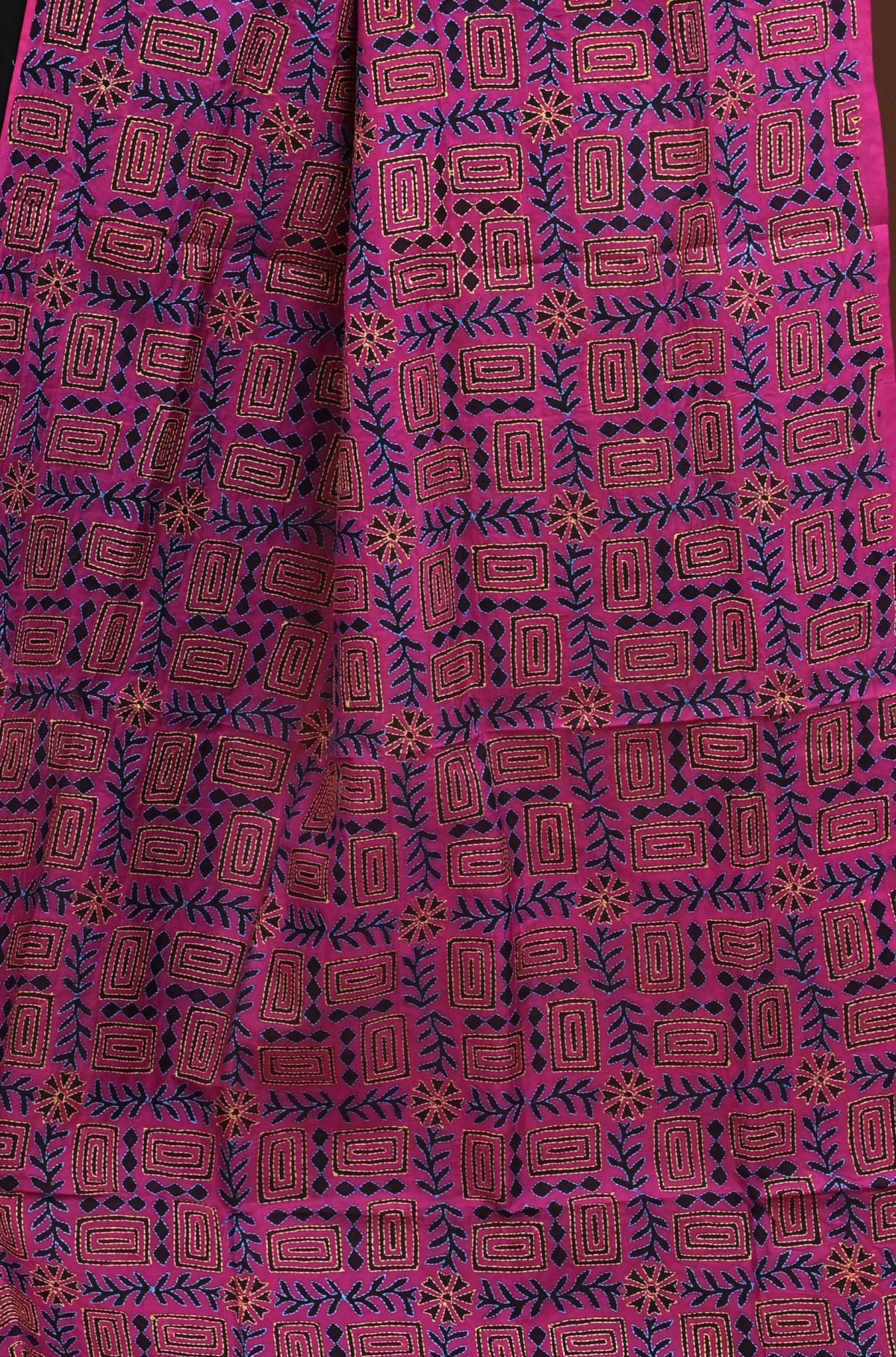 Silk Block Kantha Dupatta
