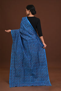 Silk Block Kantha Dupatta