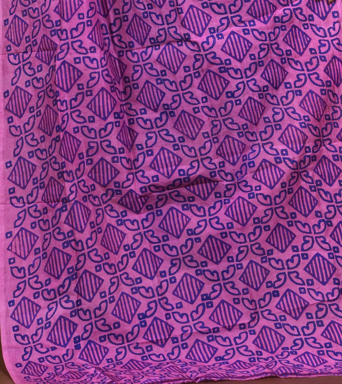 Silk Block Kantha Dupatta
