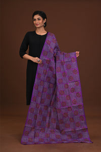 Silk Block Kantha Dupatta
