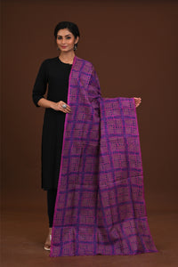Silk Block Kantha Dupatta