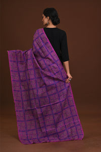 Silk Block Kantha Dupatta