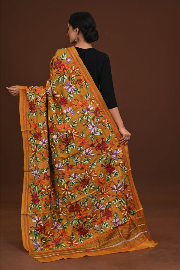 Pure Silk Kantha Dupatta