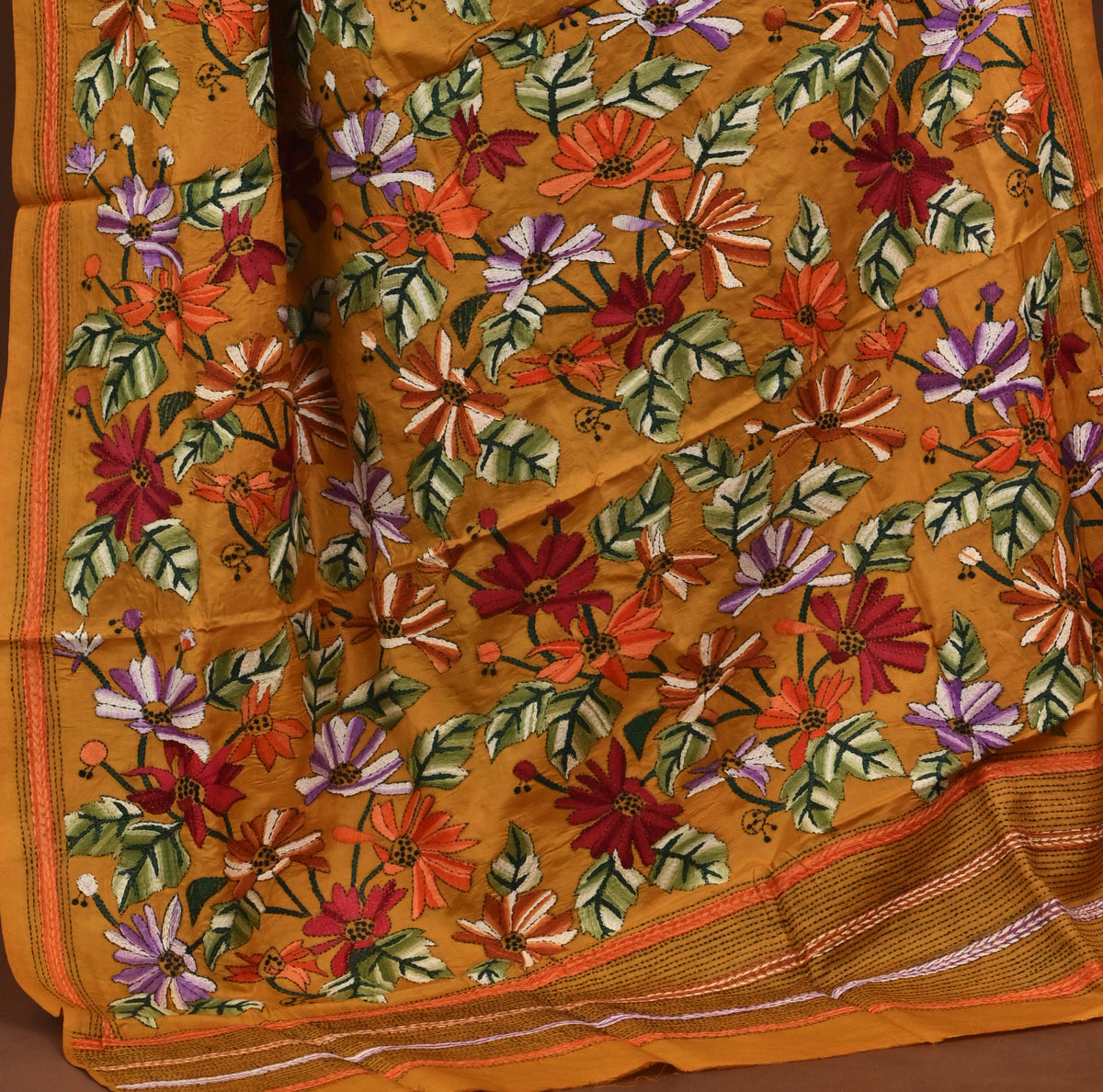 Pure Silk Kantha Dupatta