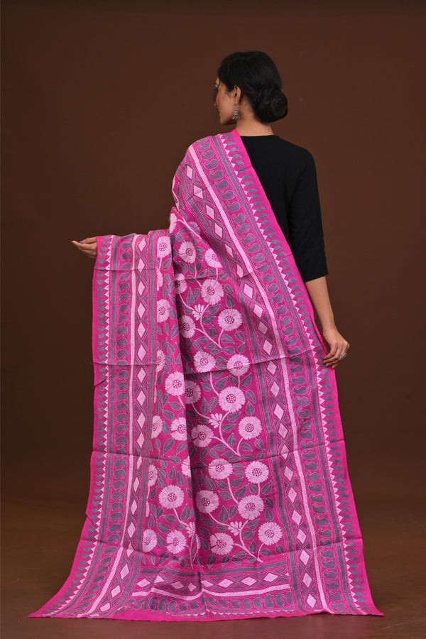 Pure Silk Kantha Dupatta