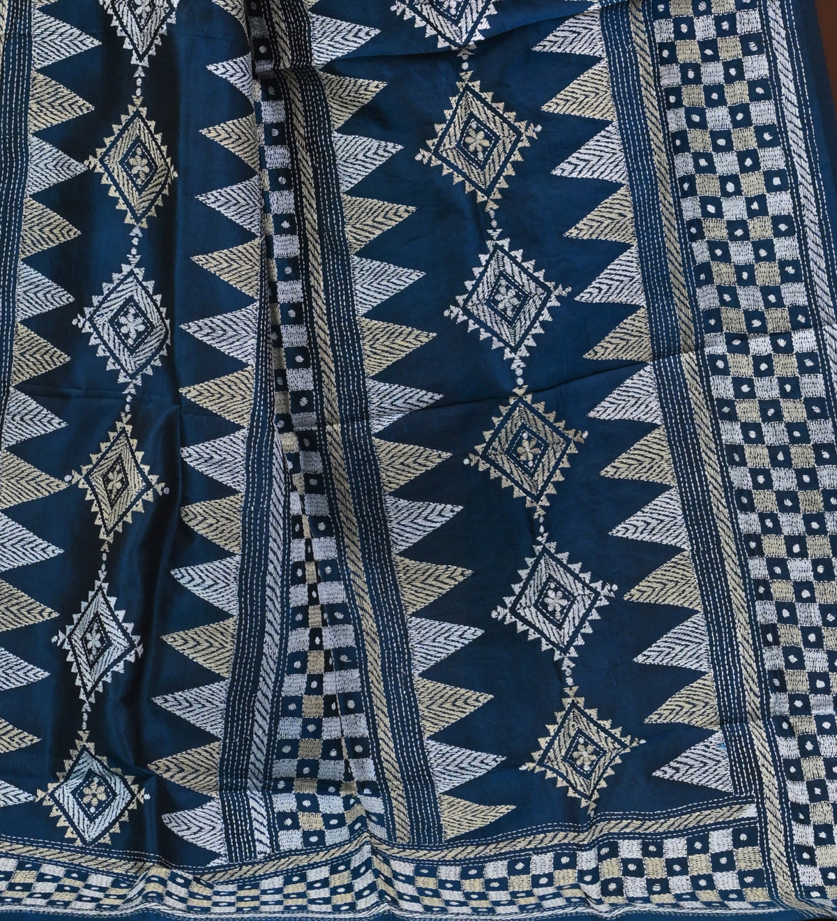 Pure Silk Kantha Dupatta