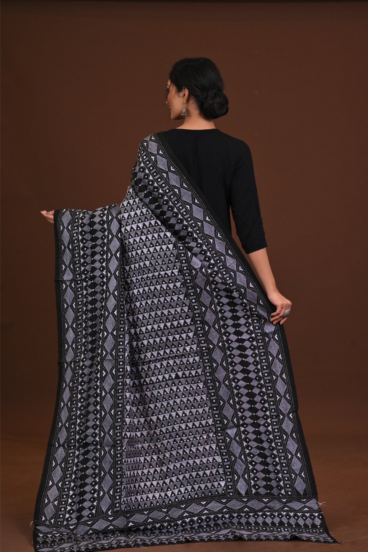 Pure Silk Kantha Dupatta
