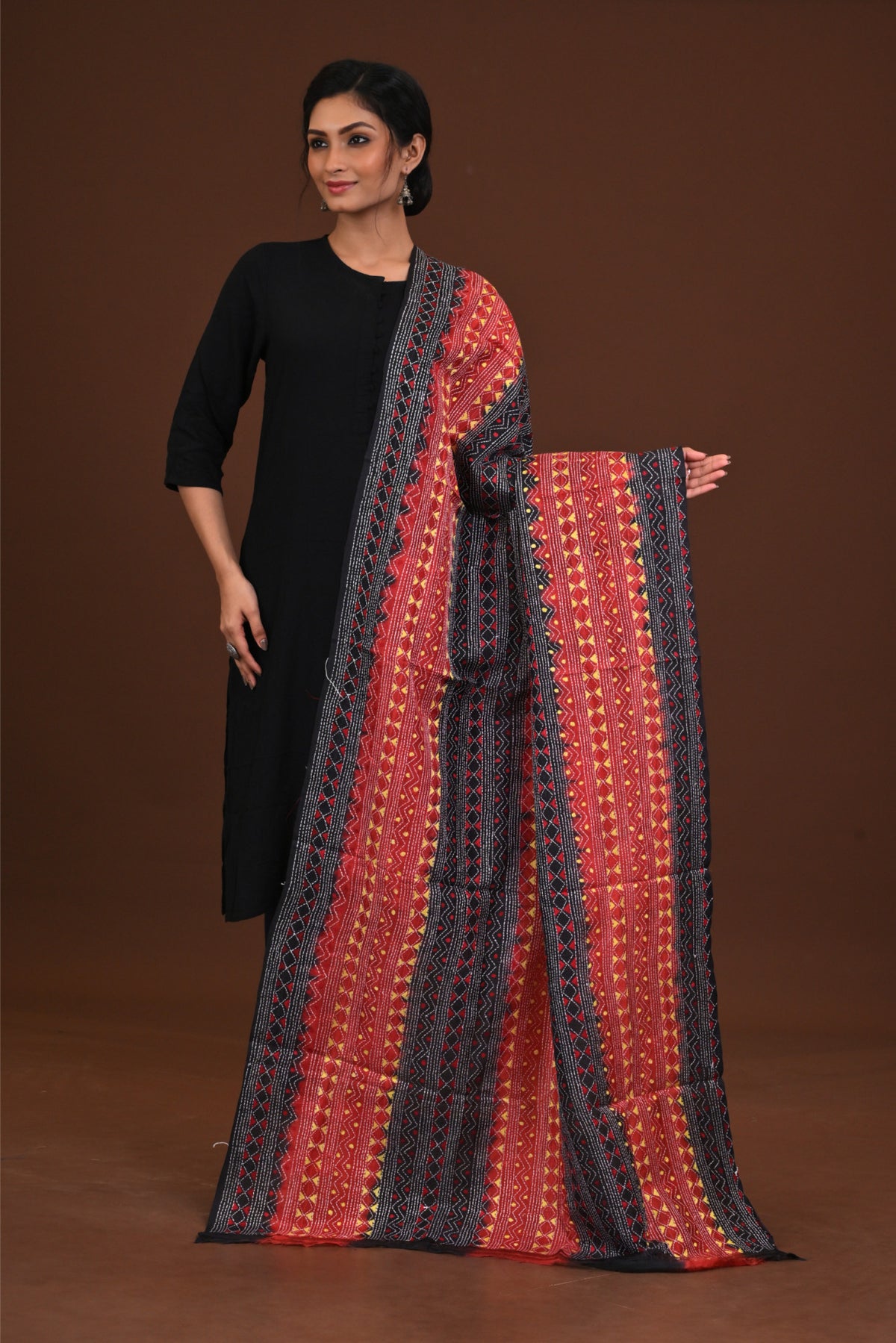 Silk Dye Kantha Dupatta