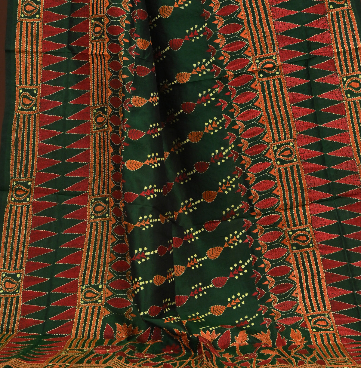 Pure Silk Kantha Dupatta