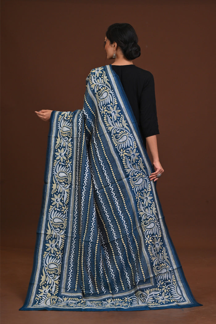 Pure Silk Kantha Dupatta