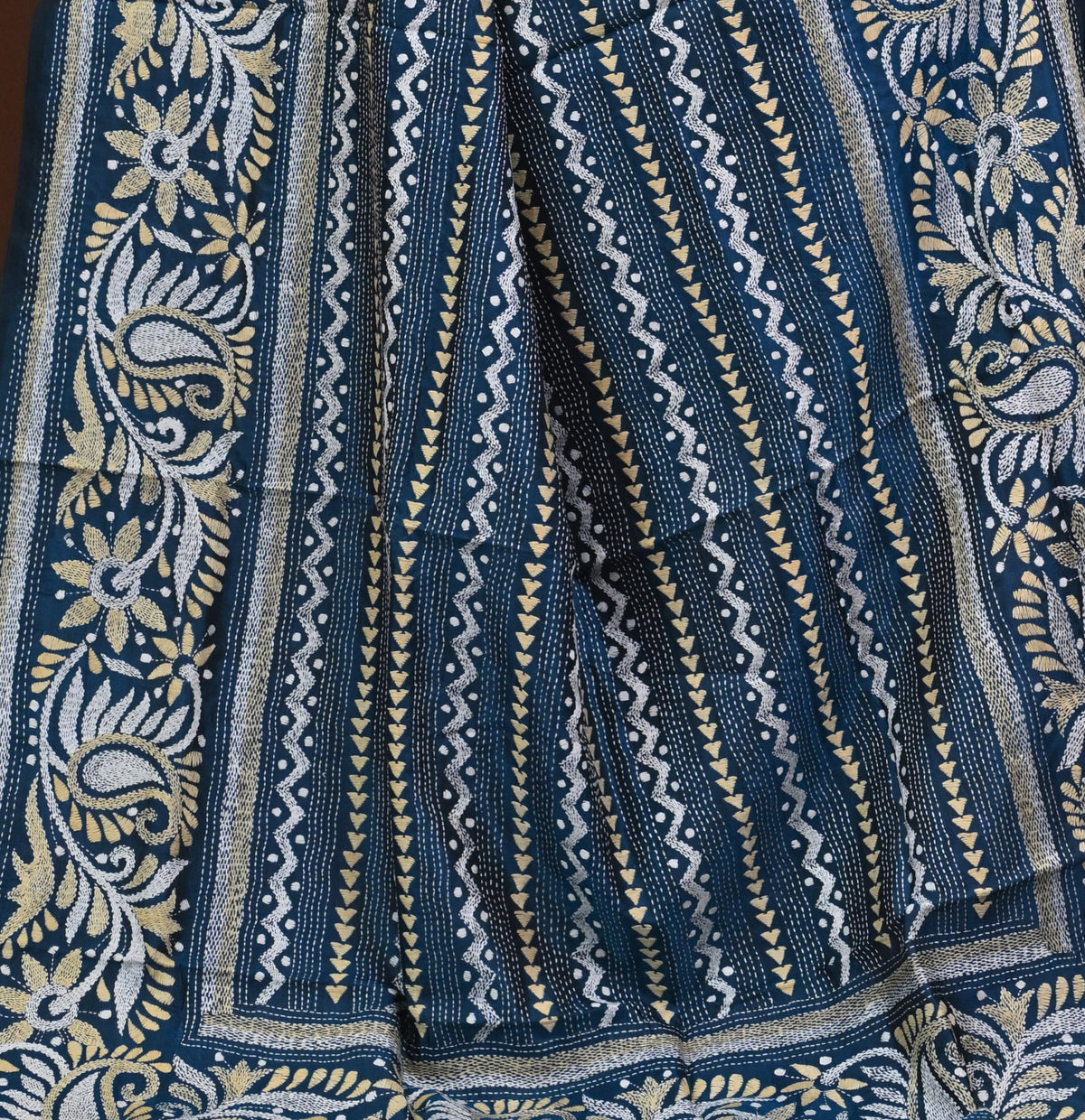 Pure Silk Kantha Dupatta