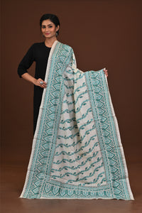 Pure Silk Kantha Dupatta