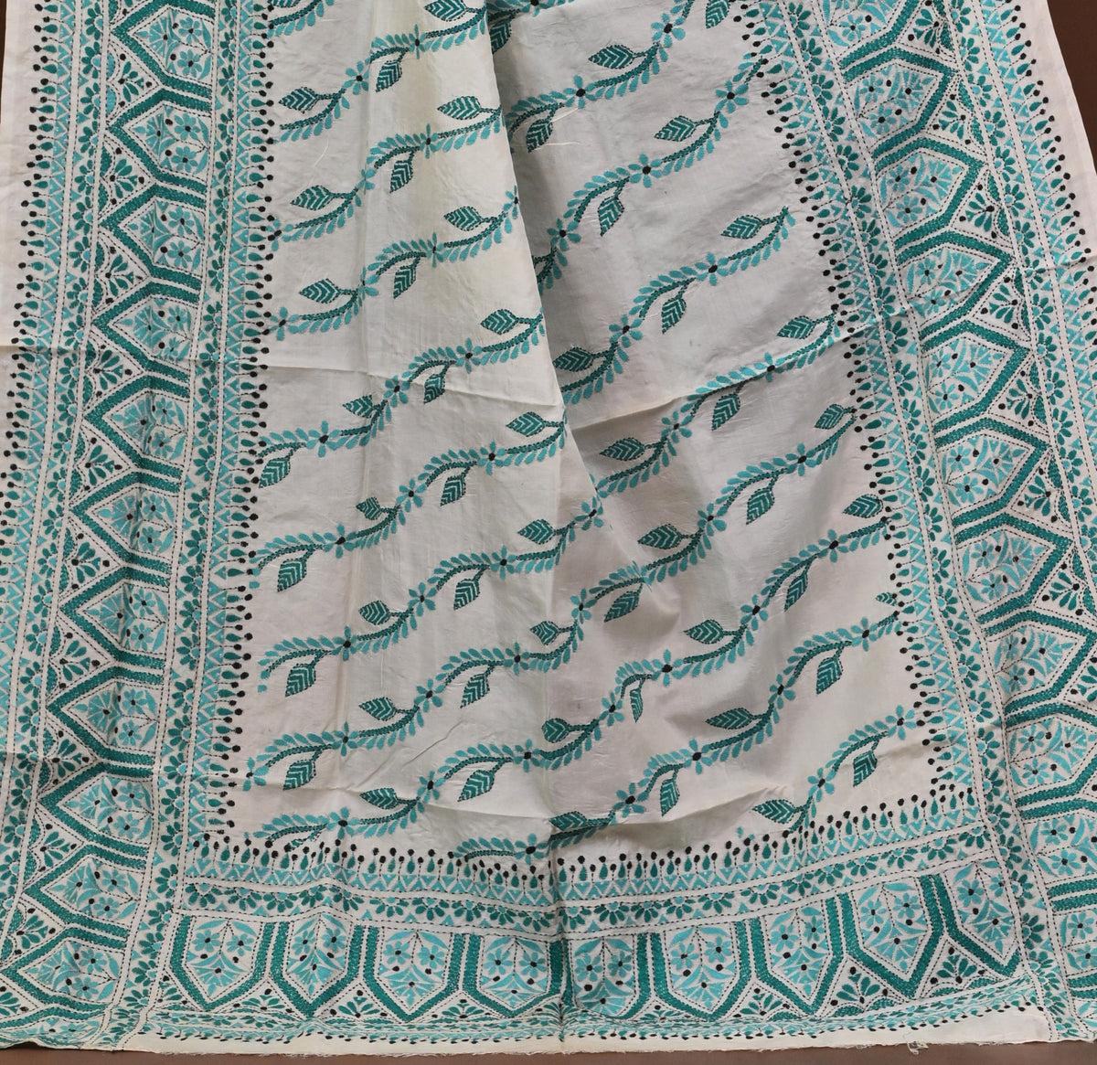 Pure Silk Kantha Dupatta