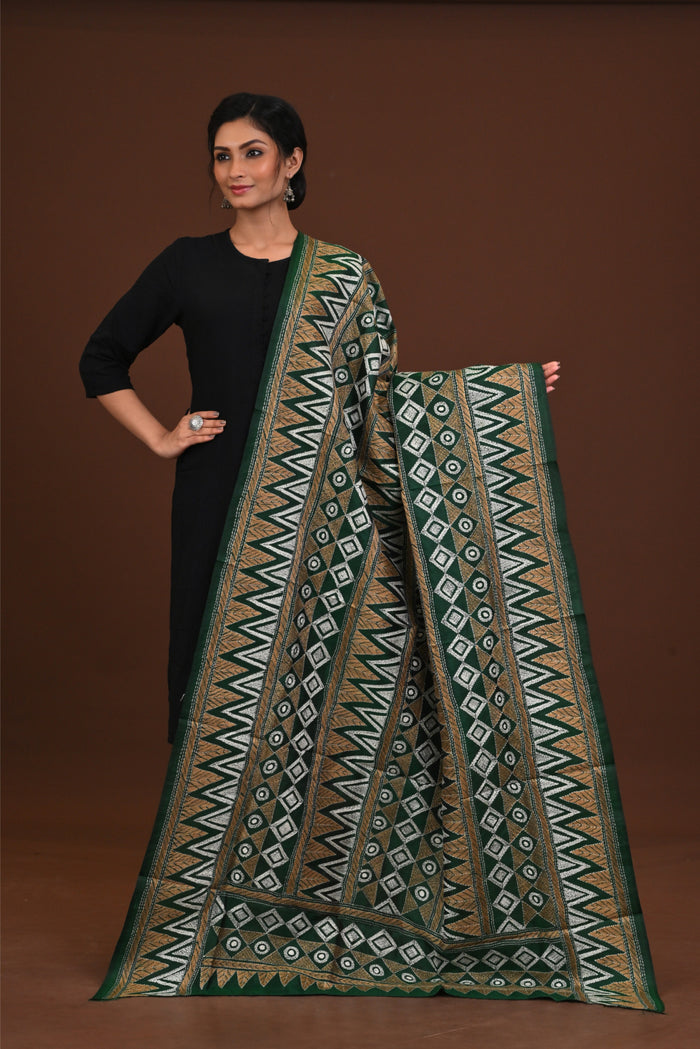 Pure Silk Kantha Dupatta