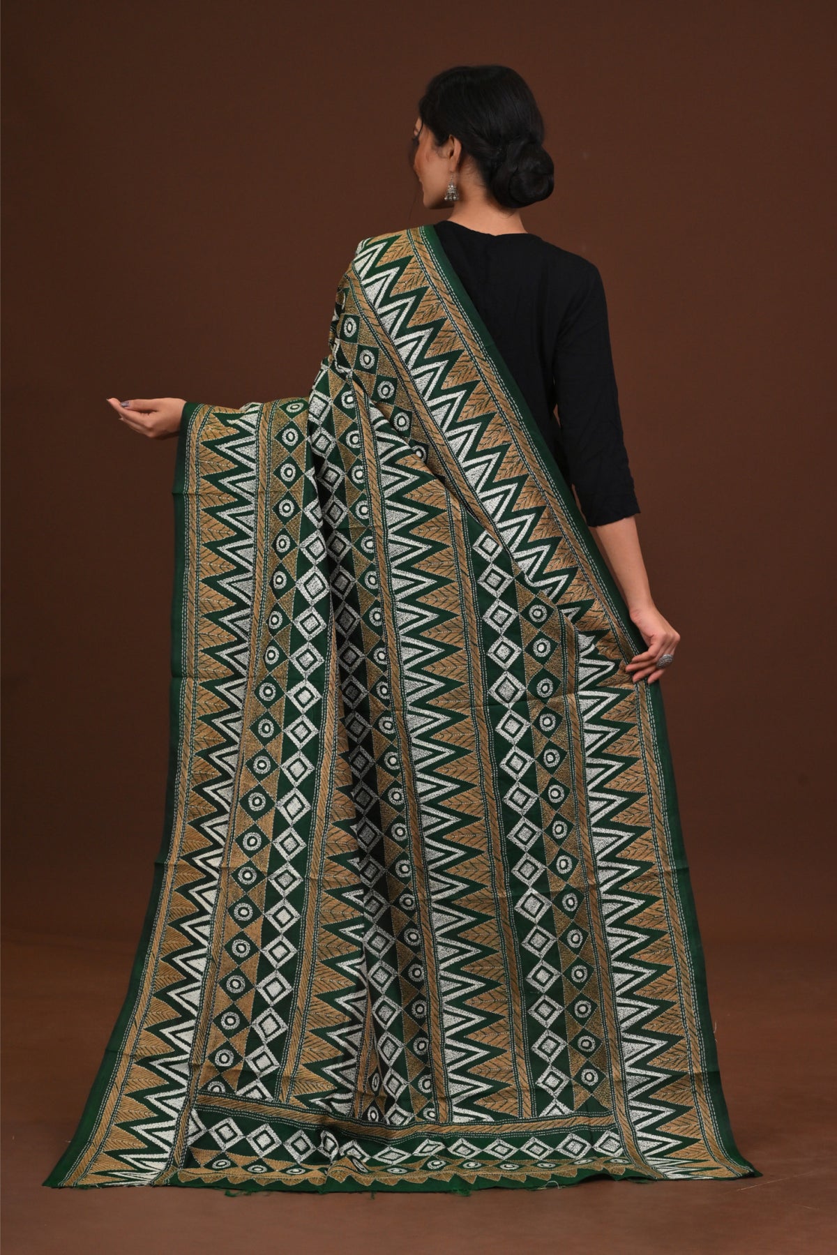 Pure Silk Kantha Dupatta