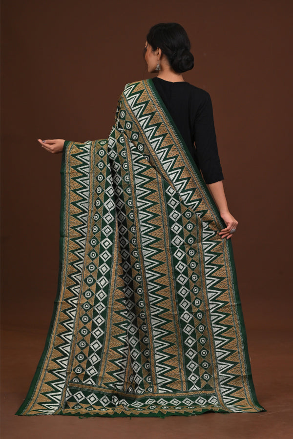 Pure Silk Kantha Dupatta